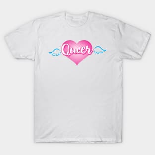 Queer Angel Wings and Heart T-Shirt